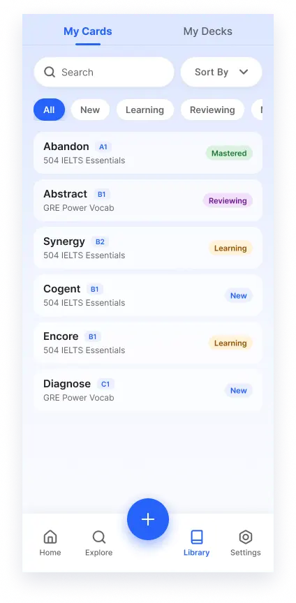 Vocabulary Library